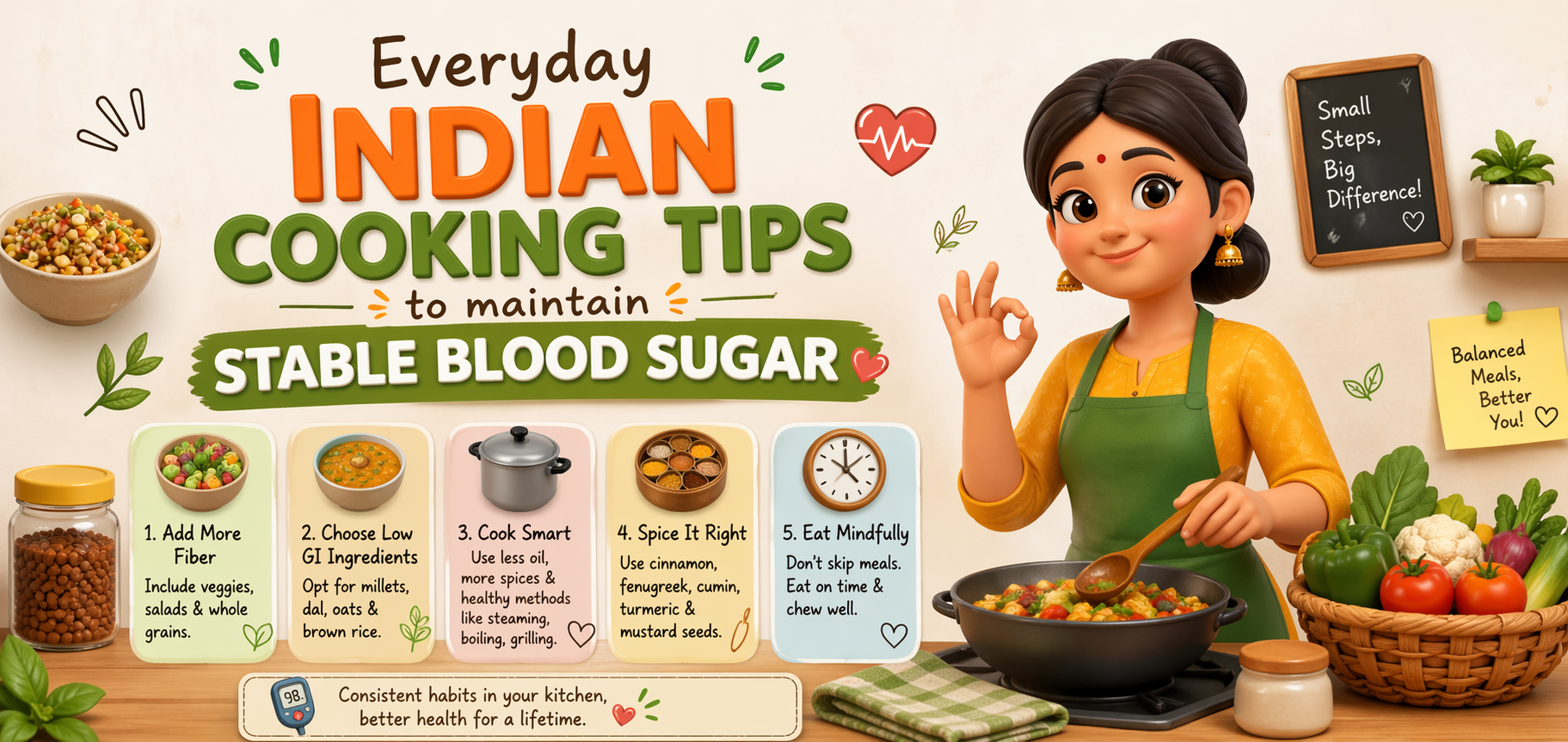 Smart Indian cooking with the right oils for better blood sugar control