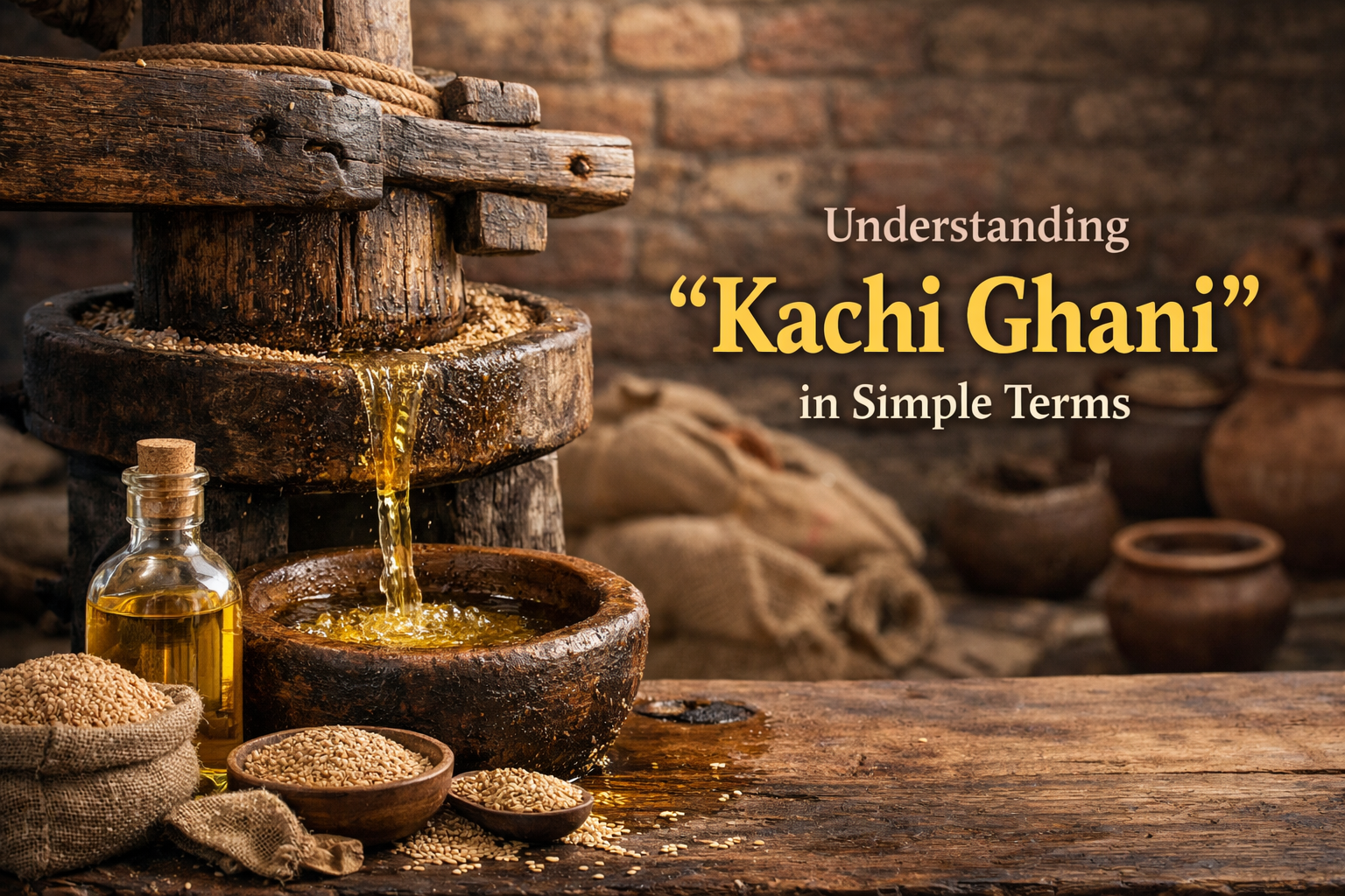 What does kachi ghani mean and why it matters for Indian kitchens