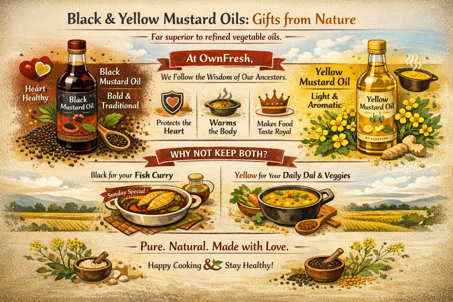 Black mustard oil vs yellow mustard oil: a complete guide for your kitchen