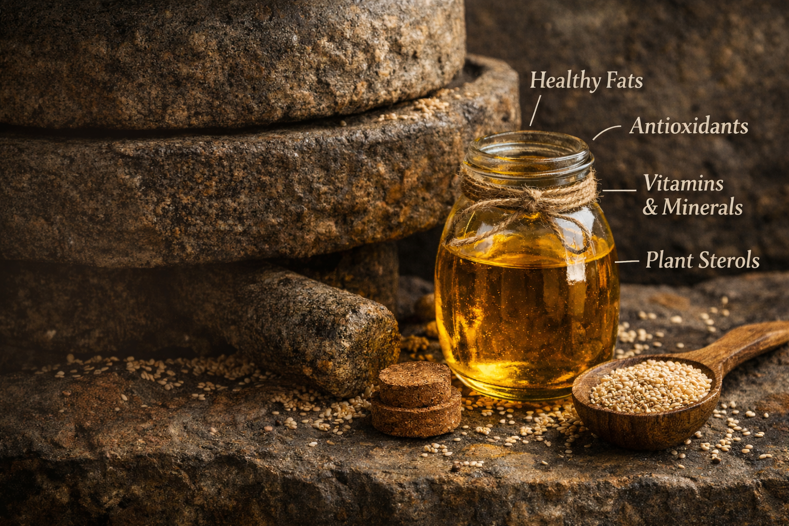 The Golden Elixir: Why Stone-Pressed Sesame Oil Belongs in Every Indian Home