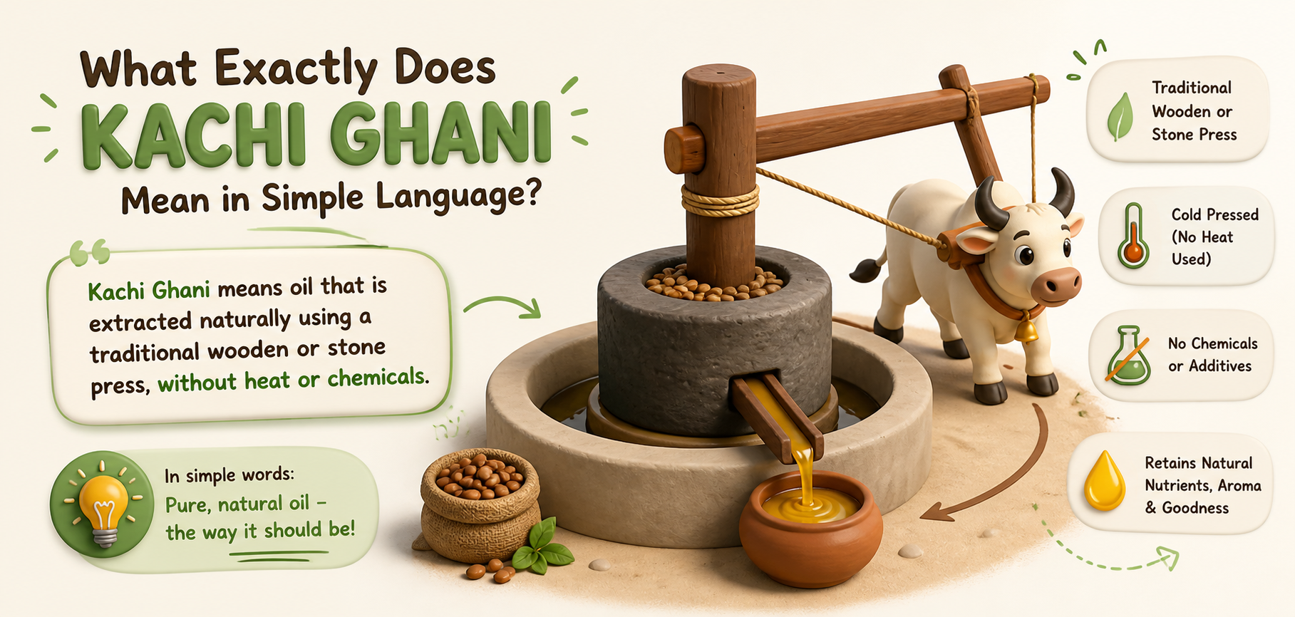 What does kachi ghani mean and why it matters for Indian kitchens