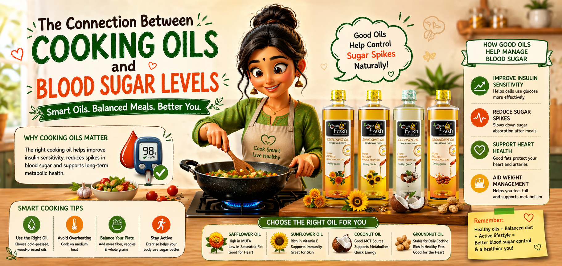 Smart Indian cooking with the right oils for better blood sugar control